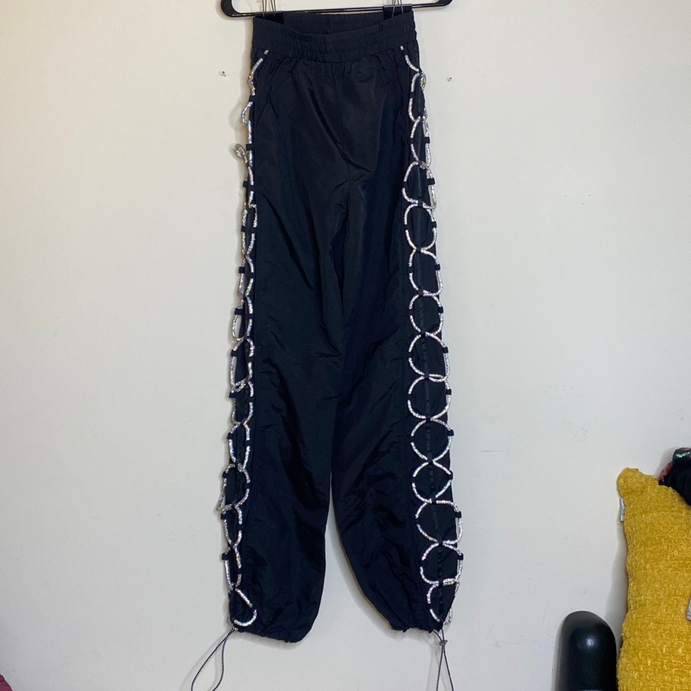 AKIRA Rhinestone Track pants